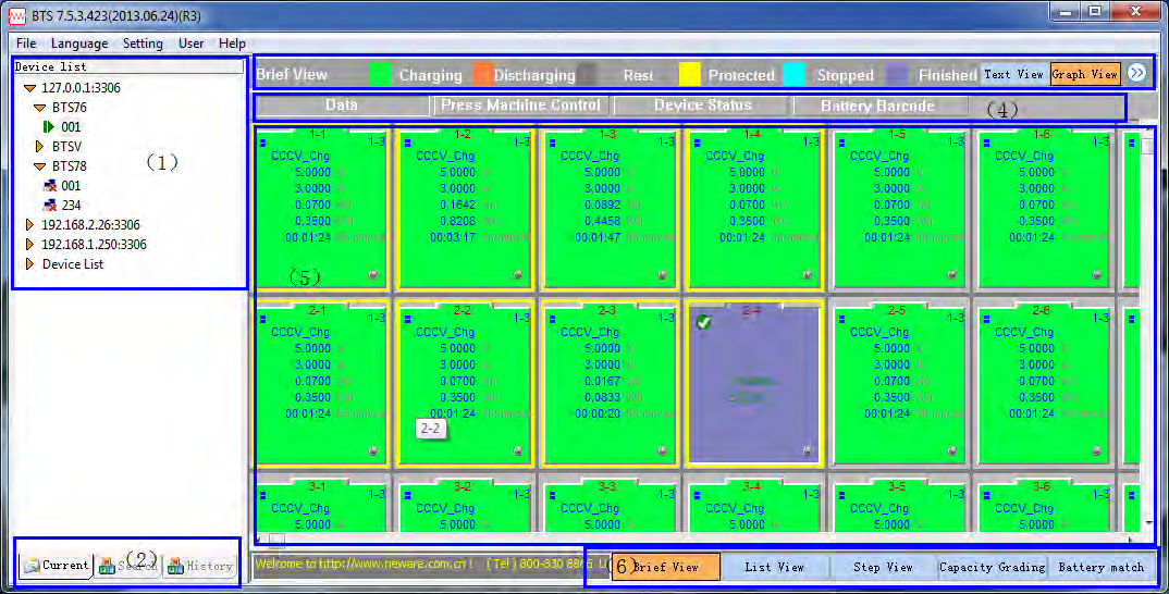 Neware Tester Battery Testing Equipment/Cycler Neware Software