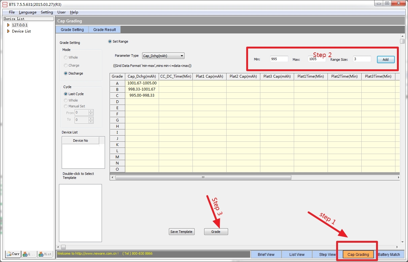 neware battery tester software grading