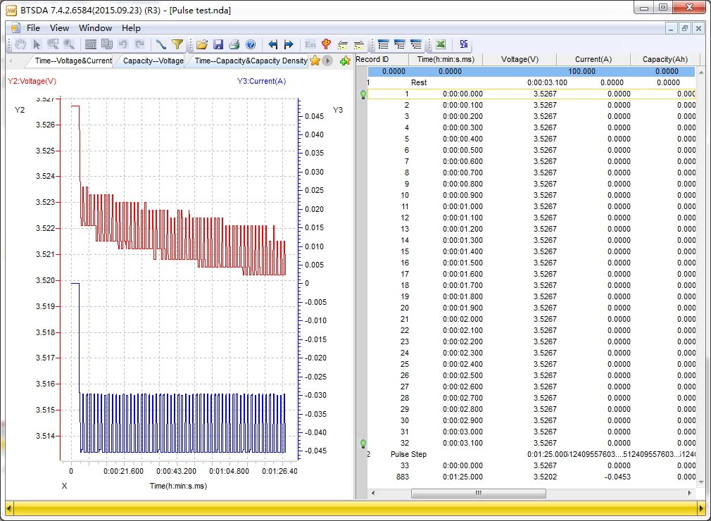 neware battery tester data list